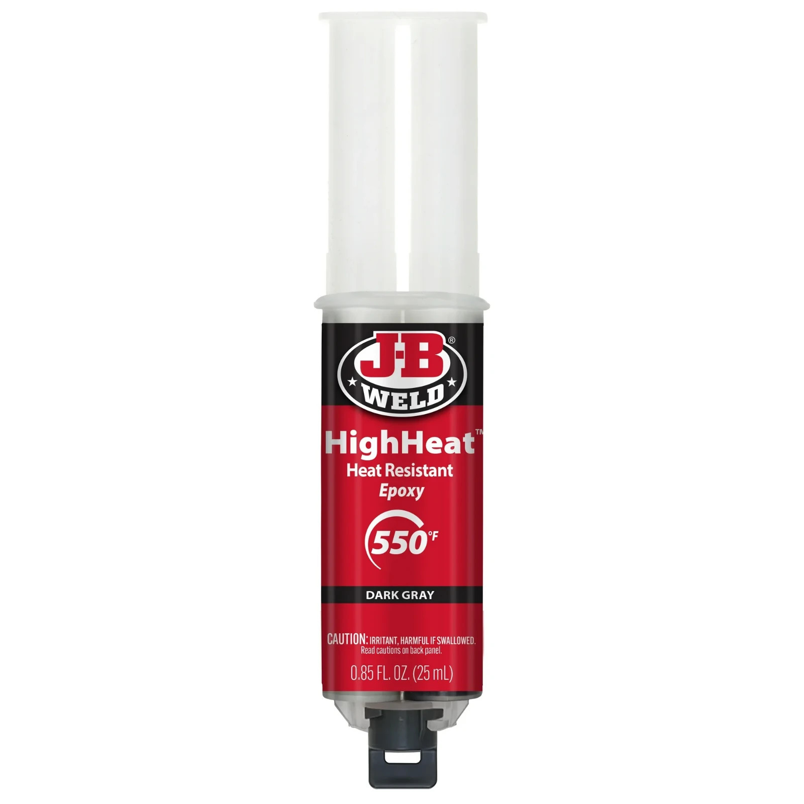 J-B Weld High Heat Epoxy Dark Grey Syringe Heat Resistant Adhesive for Metal