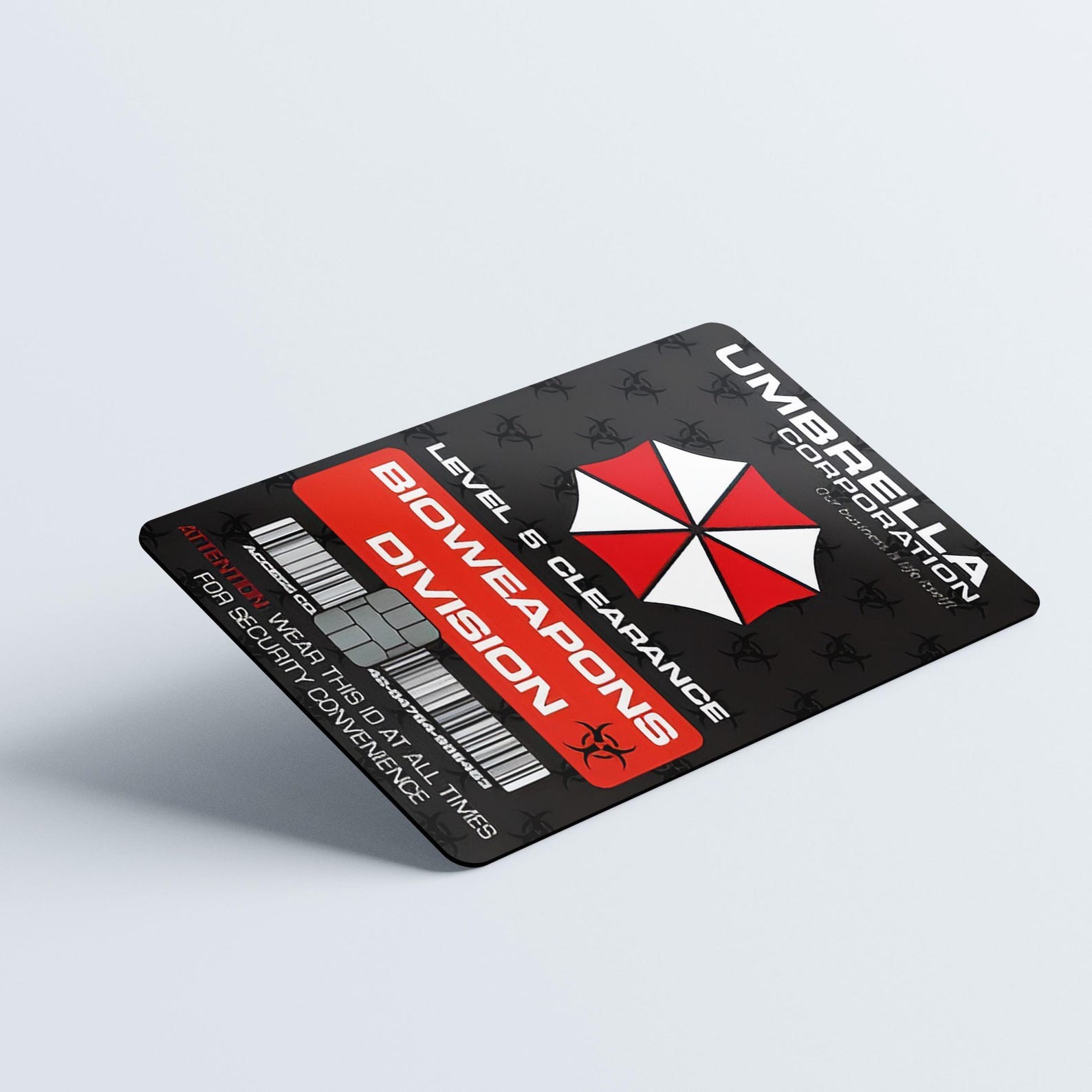 Resident Evil Umbrella Corp ID Badge Credit Card Skin | Gaming Decal - 2 pack