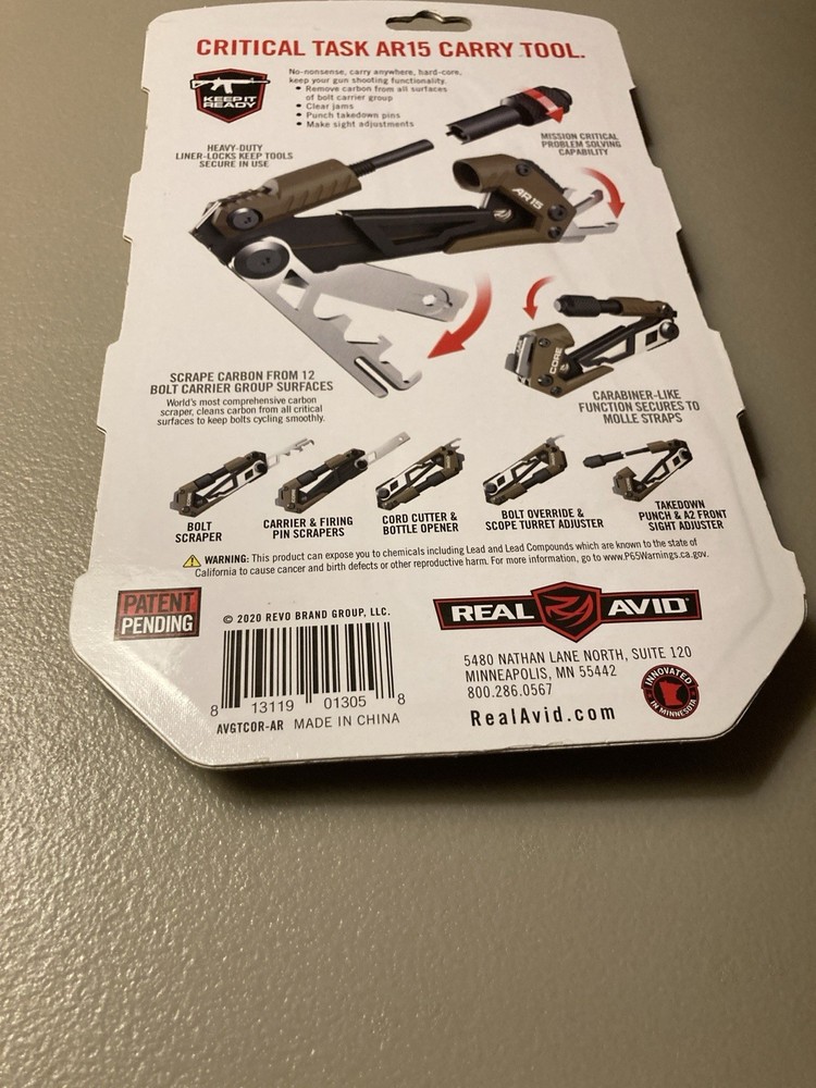 Real Avid Gun-Tool Core Keep It Ready Modern Critical Task Carry Tool New