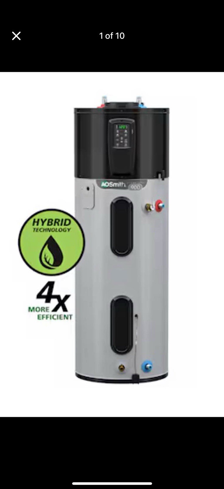 AO Smith Signature 900 Series Water Heater 50 Gal High Efficiency