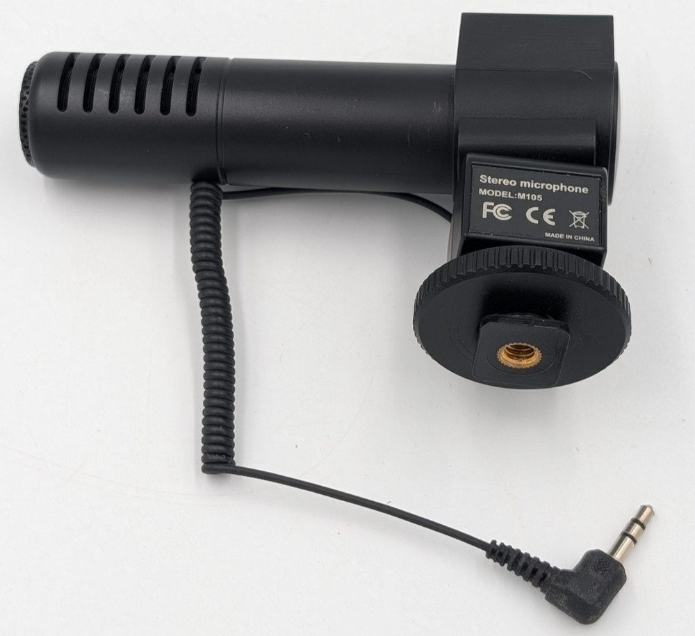 Video Camera Camcorder Stereo Microphone Model M105 UNTESTED