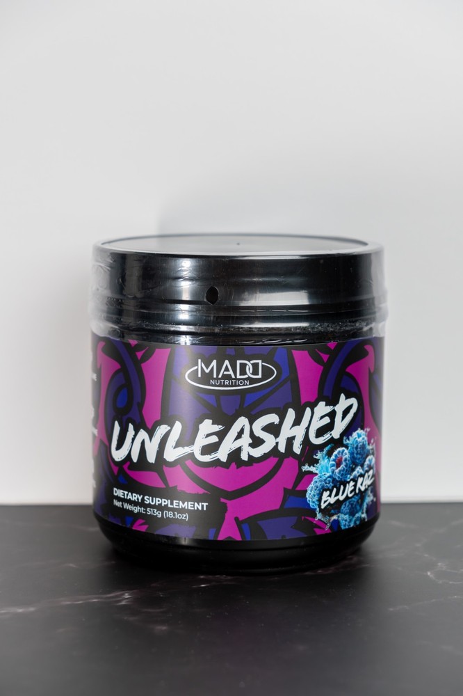 Unleashed Pre-Workout (30 servings) Blue Raspberry, Strength training, Endurance