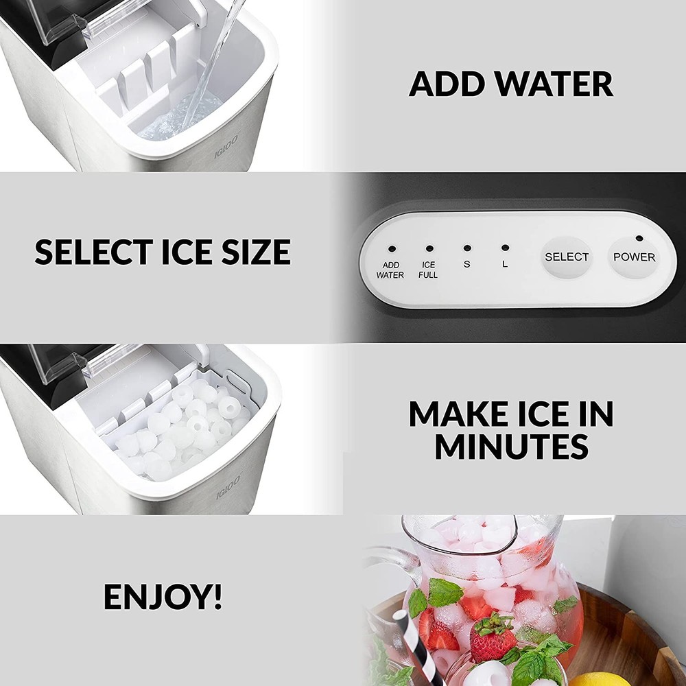 Igloo Automatic Portable Electric Countertop Ice Maker Machine - Multiple Colors