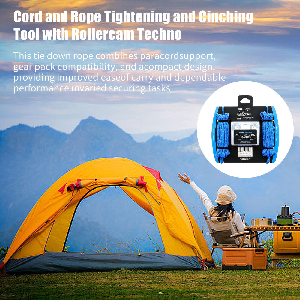 Non-slip Cord and Rope Tightening and Cinching Tool with Rollercam Techno 2025