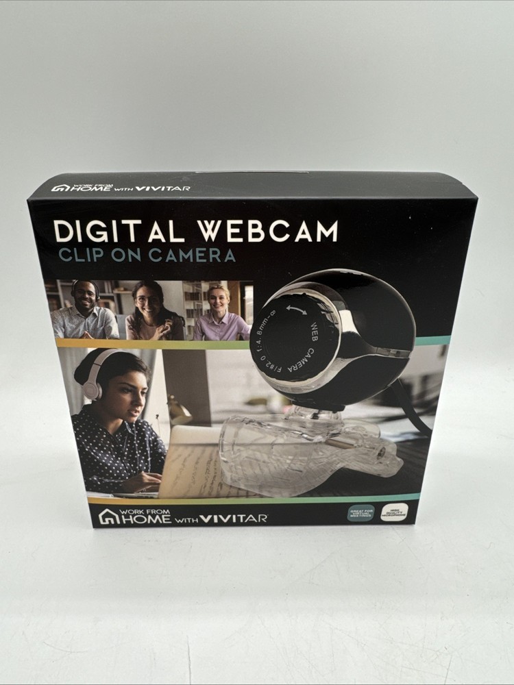 VIVITAR DIGITAL WEBCAM Clip On Camera 360 Rotating Base, Optimized Zoom