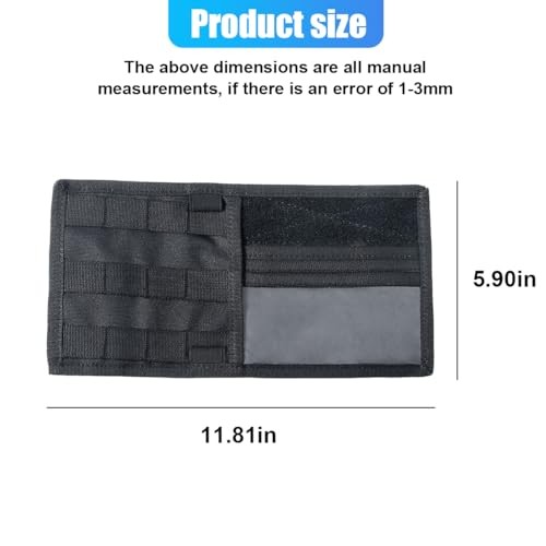 Molle Car Visor Organizer, Tactical Sun Visor Panel Organizer with Black