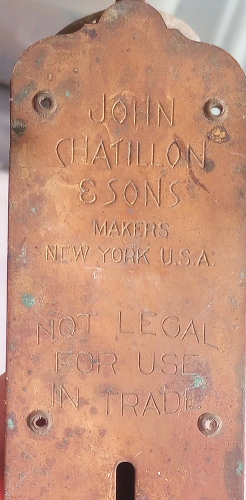 1890-1930's John Chatillon & Sons Brass Scale Doesn't Work