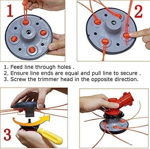 Trimmer Attachment Head Replacement String Grass Trimmer Line Universal 4 Weed