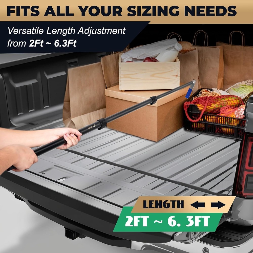 Magnetically Mounted Cargo Grabber Extendable Tool Truck Bed Accessories