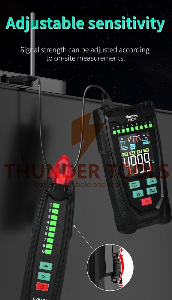 Thunder Tools Mastfuyi FY8176 Network Cable Tester, Ethernet Cable Tester