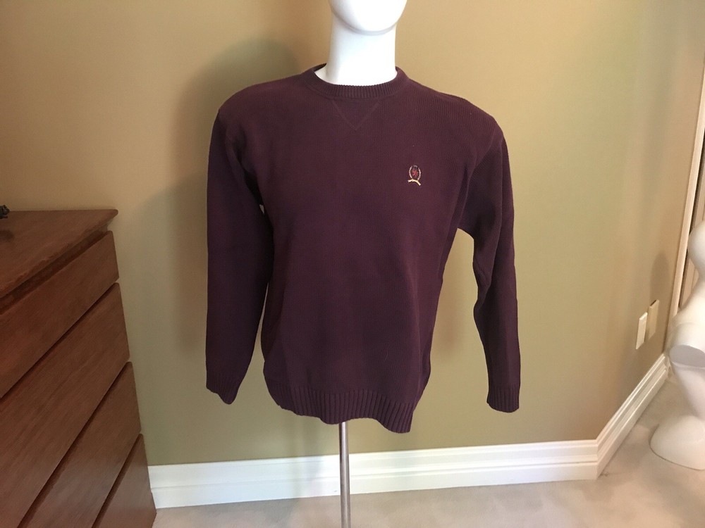 Men’s Tommy Hilfiger Maroon Pullover Sweater Size XL