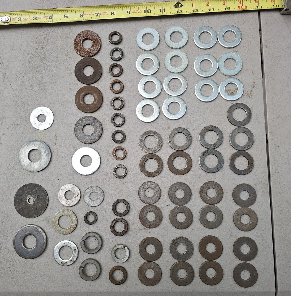 25JJ76 ASSORTED WASHERS, 66 COUNT, GOOD CONDITION