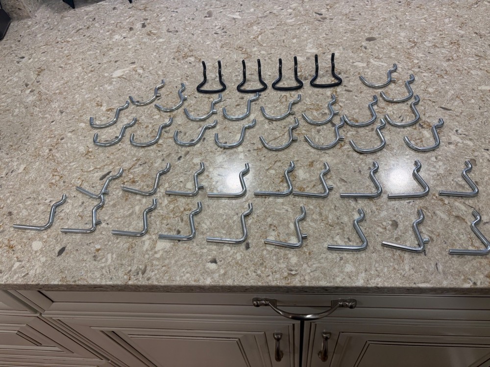 Pegboard Accessories for Organizing Tools in Workshop, Garage - 1/4 In Peg Board