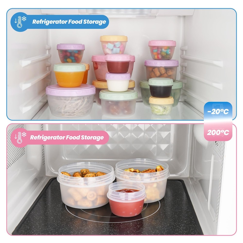 Fruasio 16 Piece Food Storage Containers with Lids Small, Multi-colored