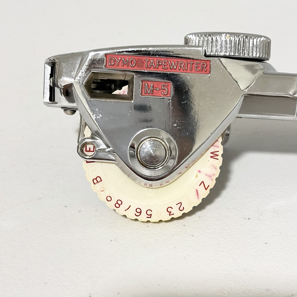 Vintage Dymo M-5 Chrome Tapewriter Label Maker Embossing Tool