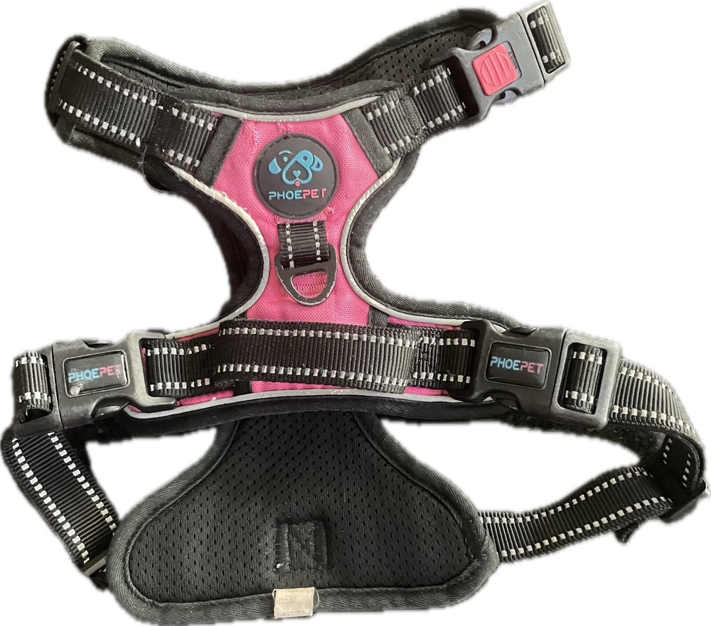 No Pull Dog Harness ~ Front & Back Hooks ~ Adjustable ~ Medium ~ Pink