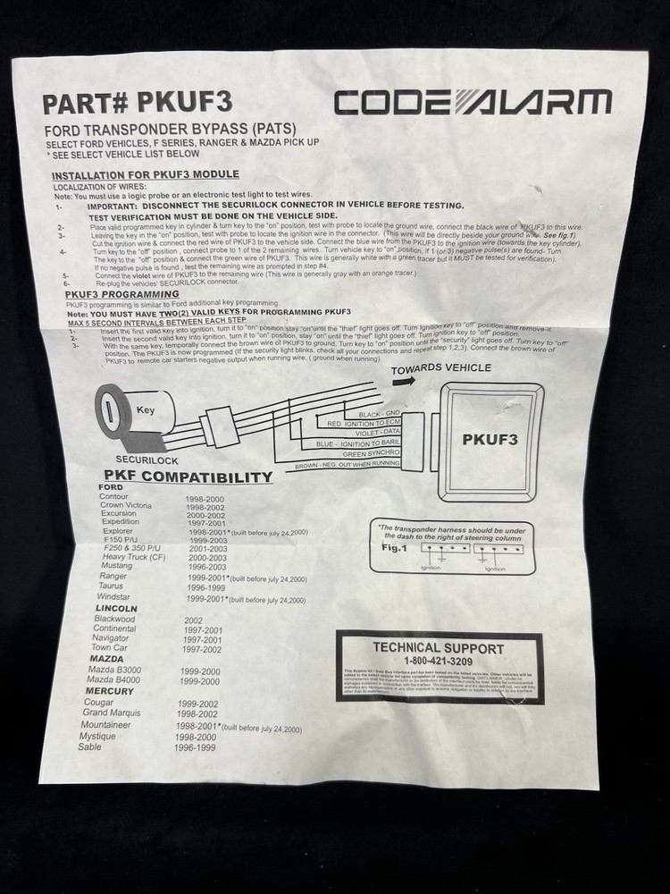 Directed Electronics Xpresskit PKFM Ford Transponder Override / Bypass Module