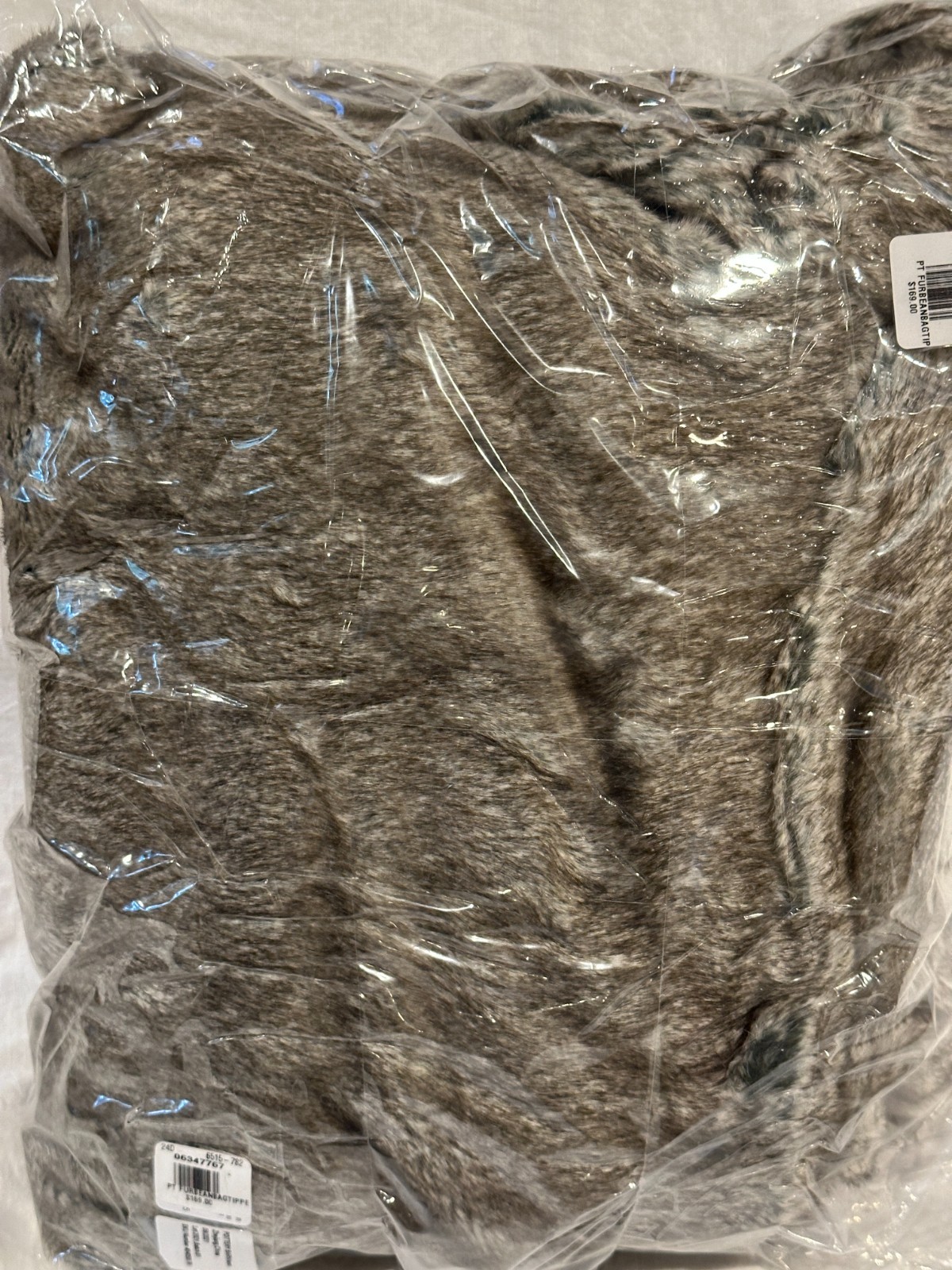 Pottery barn Teen Tipped Faux Fur bean bag Slipcover only Large New $169 SOLDOUT