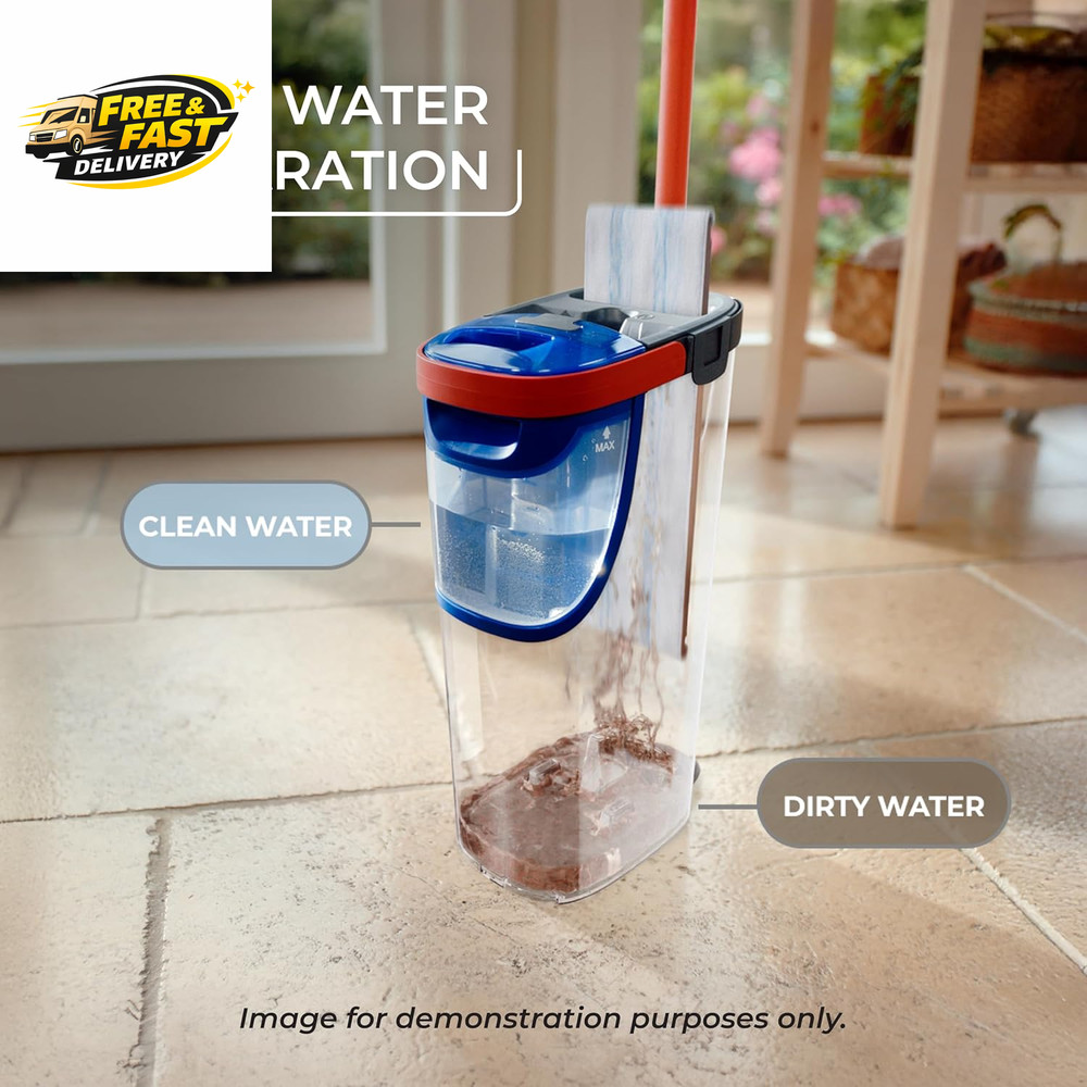 H2Pro Flat Mop System | Quick Cleaning Tool | Clean with Water | Machine Washab