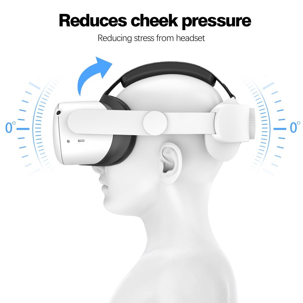 Head Strap with Oculus Quest 2,Meta Quest 2 Adjustable Elite Strap for Enhanc...