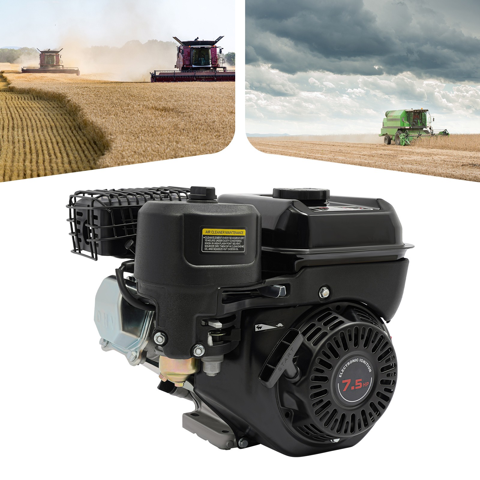 212cc 7.5hp 4-stroke Gasoline Engine Steel Start Engine Manual