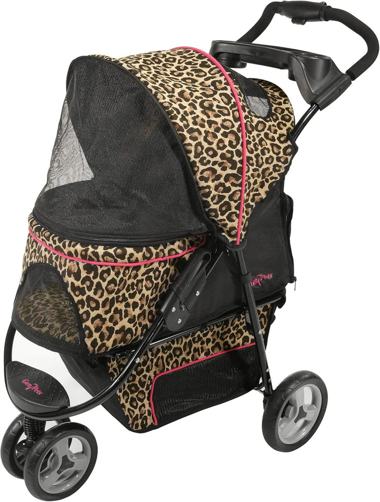 Promenade Pet Stroller, Cheetah Brown