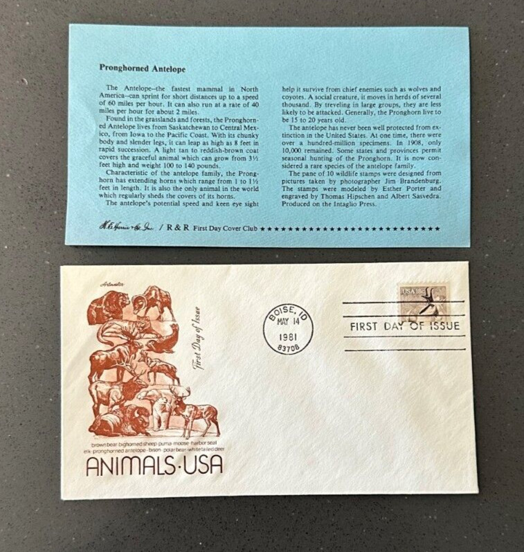 1981 Artmaster FDC Pronghorned Antelope