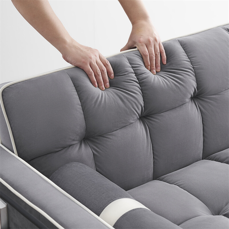 Sleeper Sofa Couch w/Pull Out Bed 55" Modern Velvet Convertible Sleeper Sofa Bed