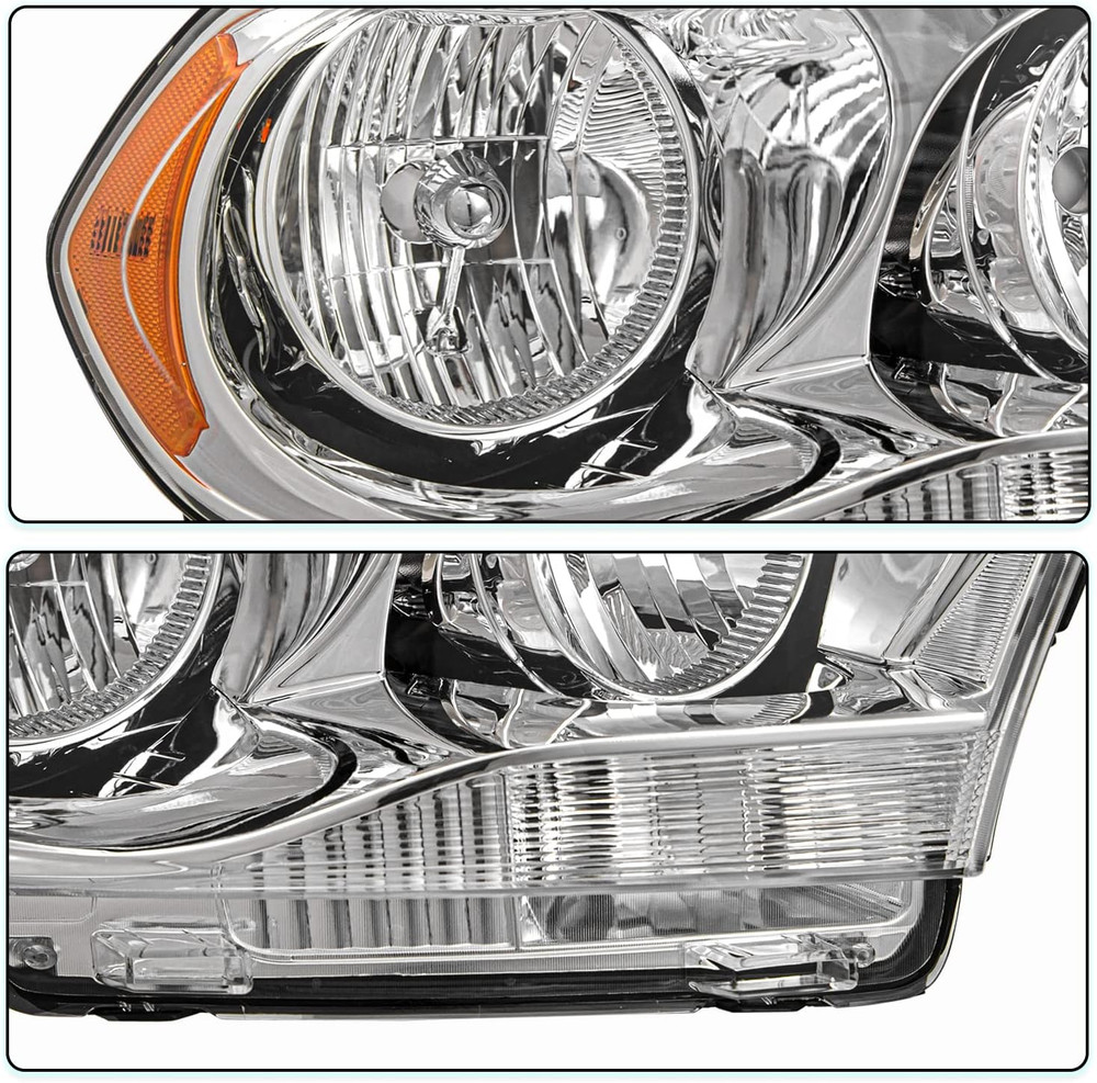 Halogen Headlight Assembly W/O HID Compatible with 2011 2012 2013 Dodge Durango