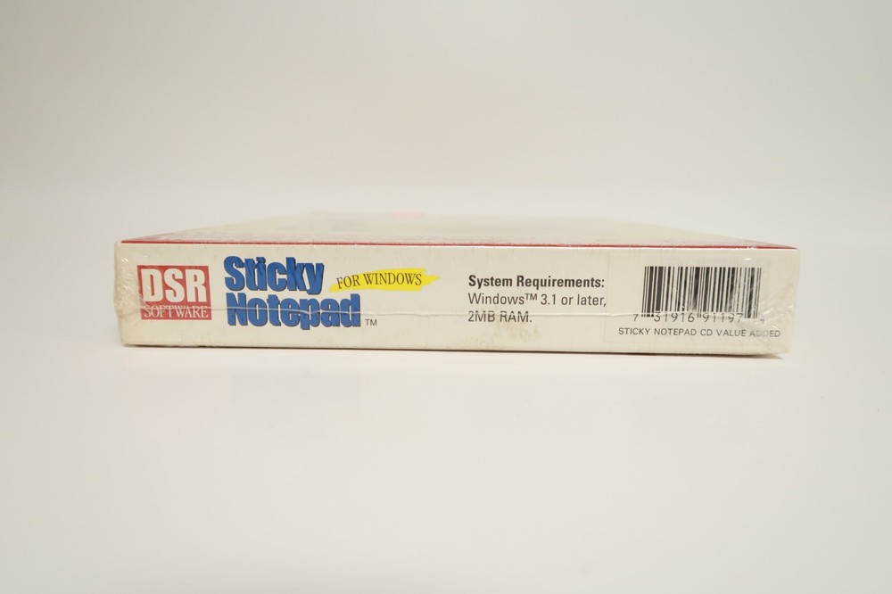Sticky Notepad for Windows DSR Vintage PC Computer Program Software