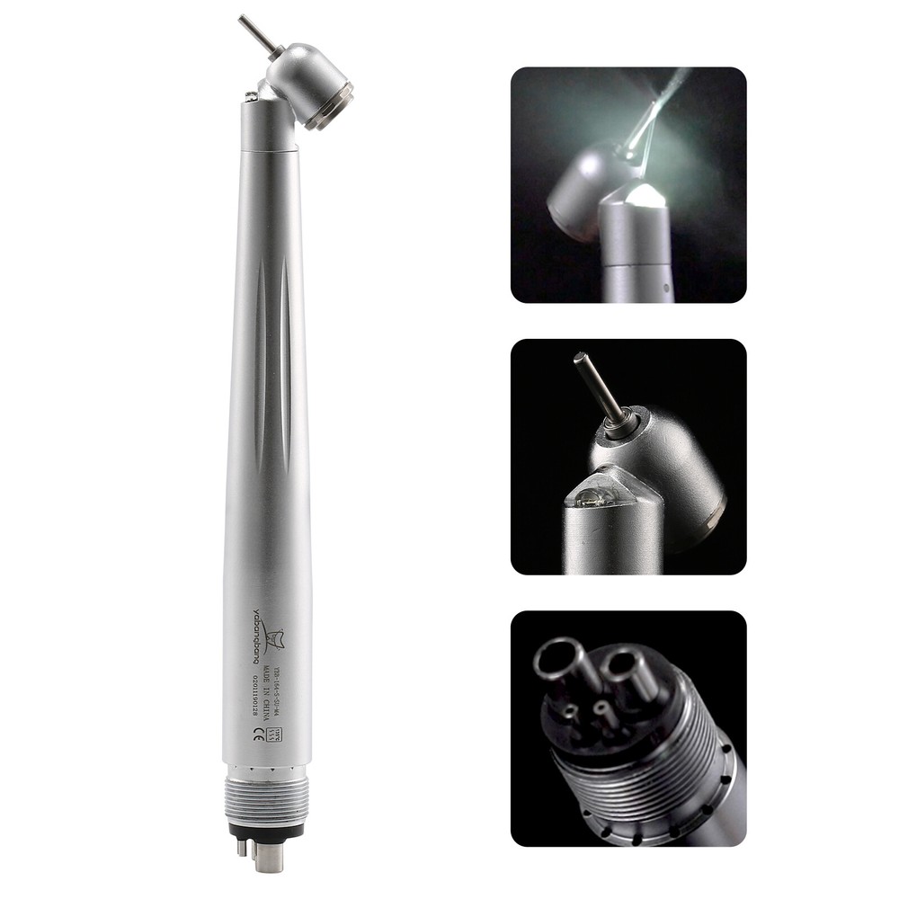 Dental 45 Degree Surgical High Speed Handpiece LED E-generator Push Button 2/4H