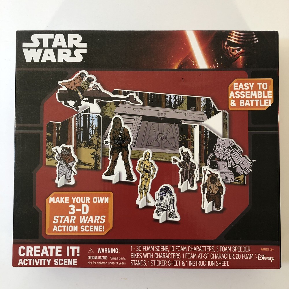 Star Wars Create It! 3-D Activity Action Scene Set Brand New open box