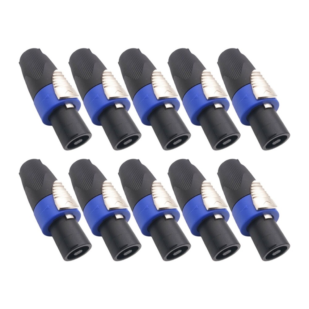 10 pcs NL4FX 4 pole Locking SpeakON Cable Connector Replacement for Neutrik