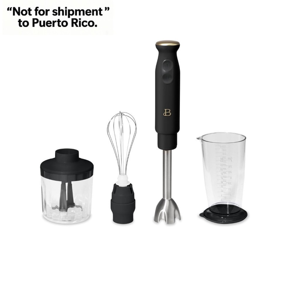 Drew Barrymore 2-Speed Immersion Blender w/ Chopper & Measuring Cup