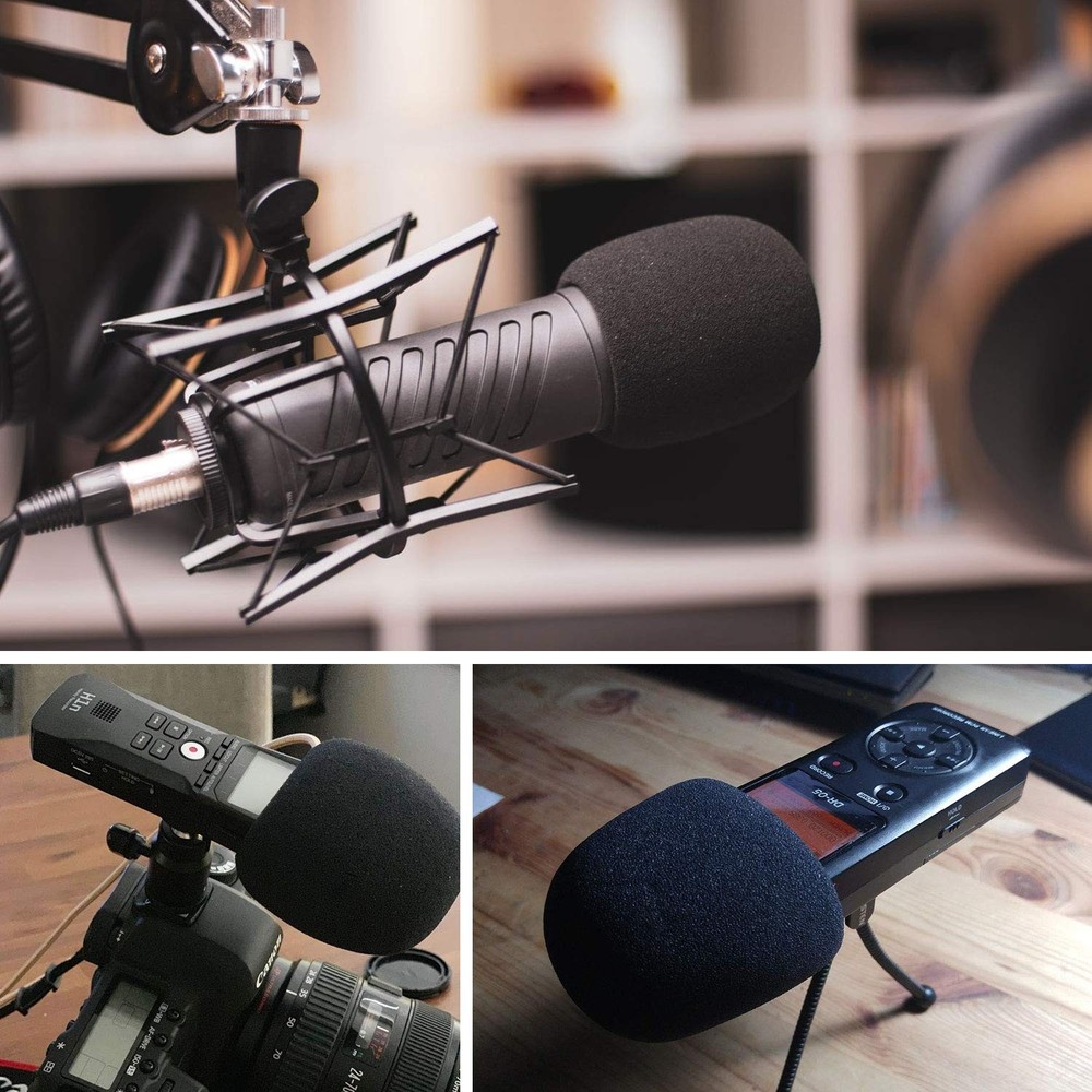 Foam Microphone Covers 6 PCS - Windscreens for Handheld Microphones