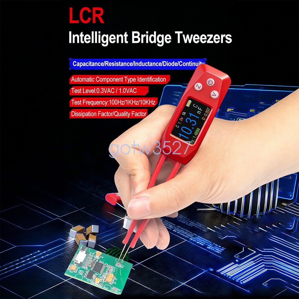PZEM-039 Digital Smart Tweezer LCR Resistor Capacitance Diode Test Multimeter
