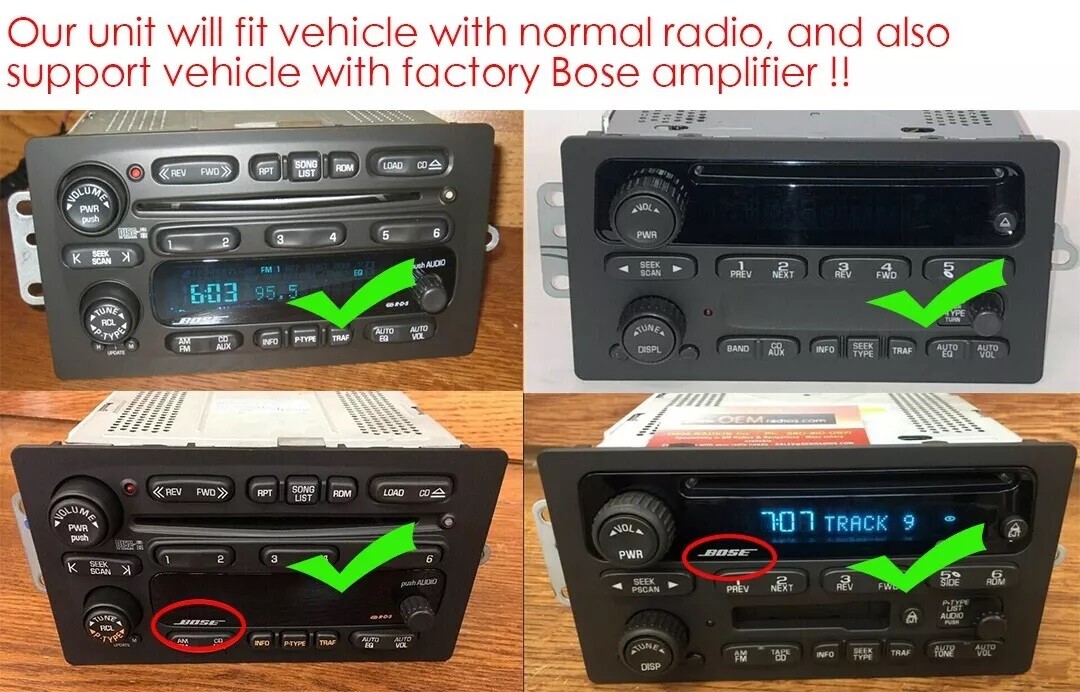 Android 13 CarPlay Car Radio For 2003 2004 2005 2006 GMC Sierra 1500 2500 3500