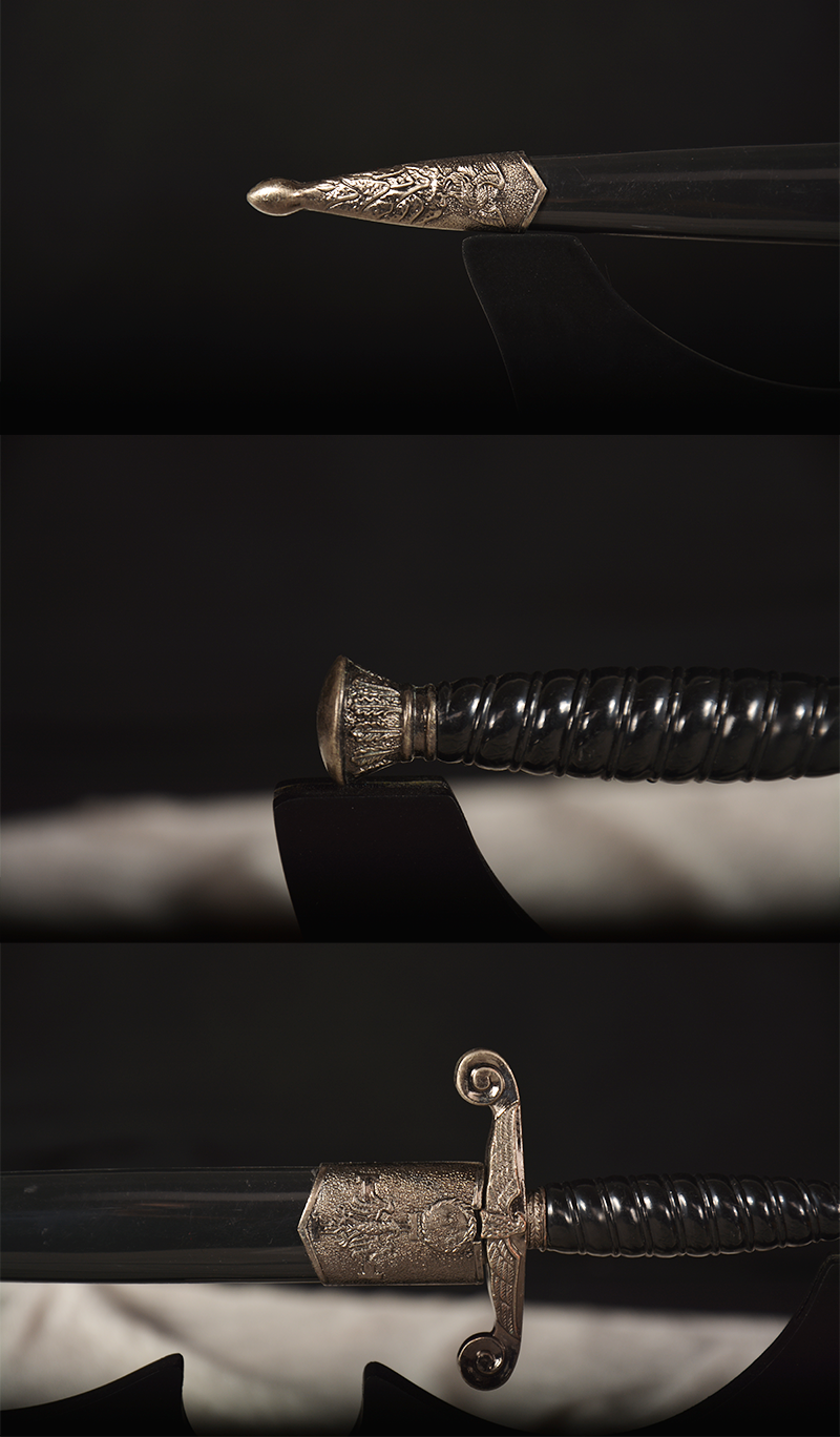 13.8" German WWII ceremonial style S-Steel dagger,Not sharpen, just collection