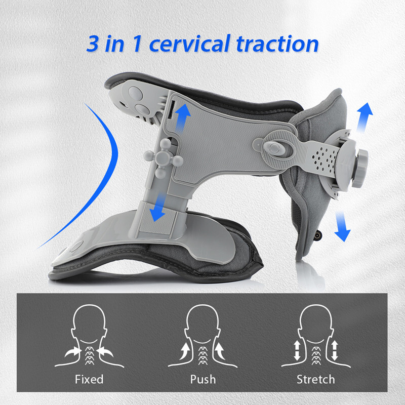 Heating Cervical Neck Traction Device Adjustable Collar Cervical Neck Stretcher