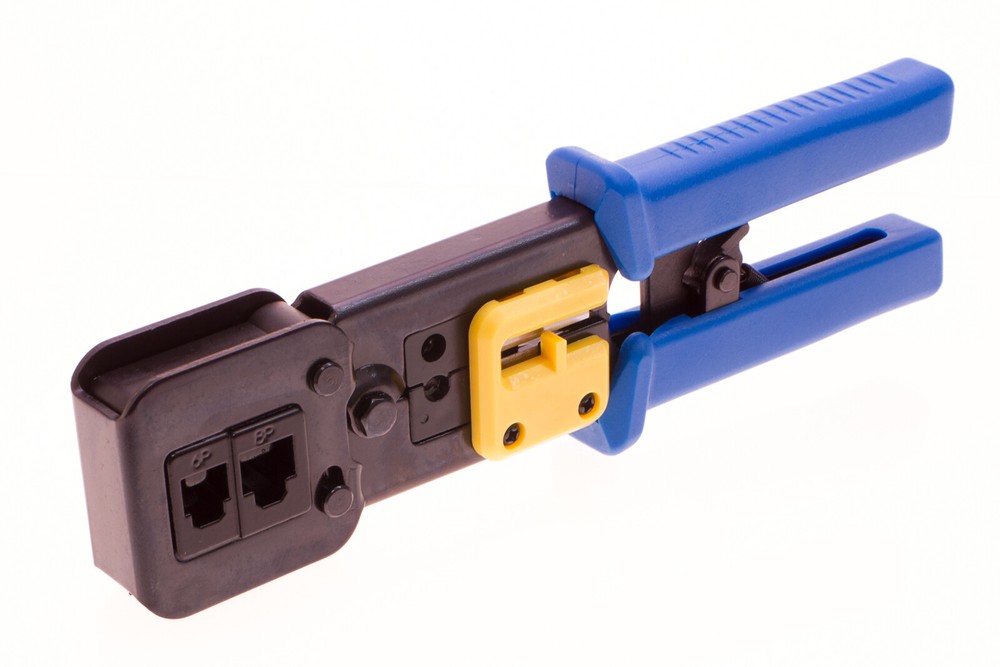 Cat5e RJ45 Shielded EZ Modular Plug Connector WITH Crimp Tool End Pass Through