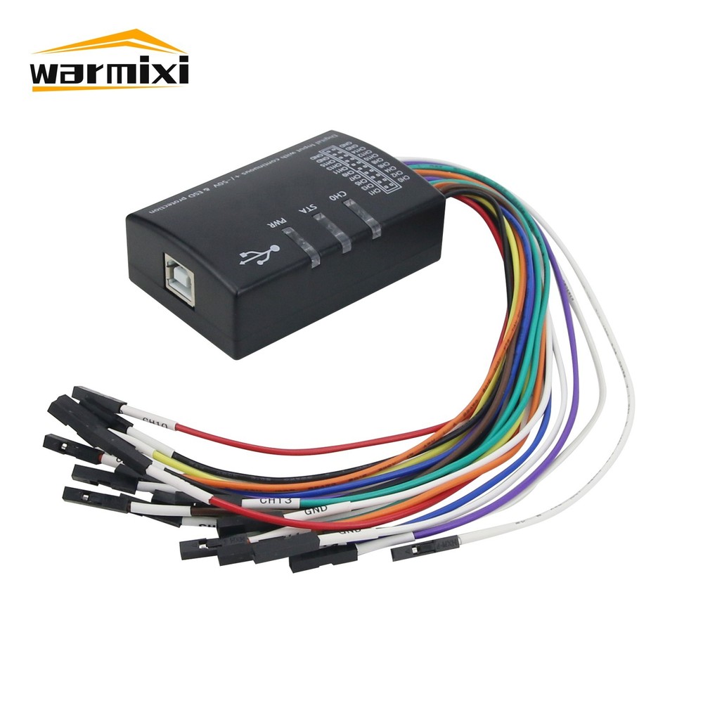 Mini 16 Logic Analyzer USB 100M Max Sample Rate 16CH 1.1.34 Fit 1.2.10 Software