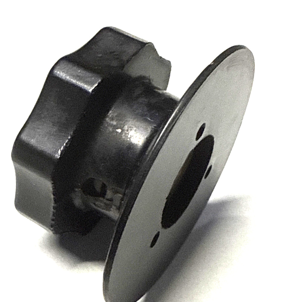 one black knob with skirt OD=44 mm