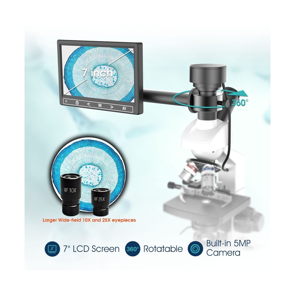 Lab Compound Monocular Microscopes with Constant Temperature,Dual-View Micros...