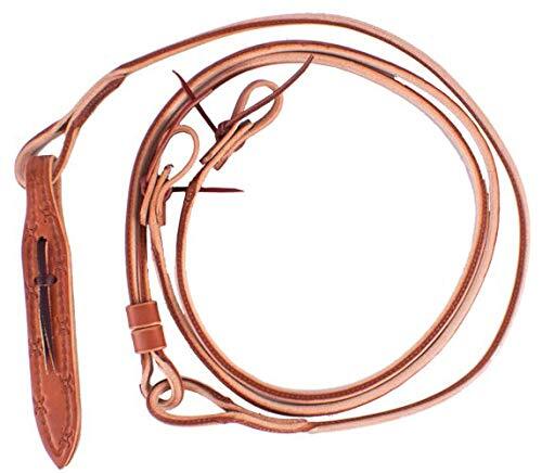 Harness Leather Romal Reins w/ Barbwire Popper