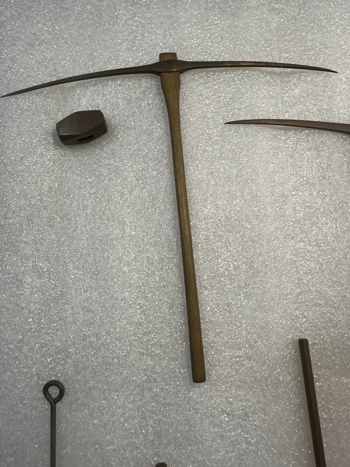 Vintage Salesman Sample Miners Tools Brass Picks Scoop Drill Original Rare Nice!