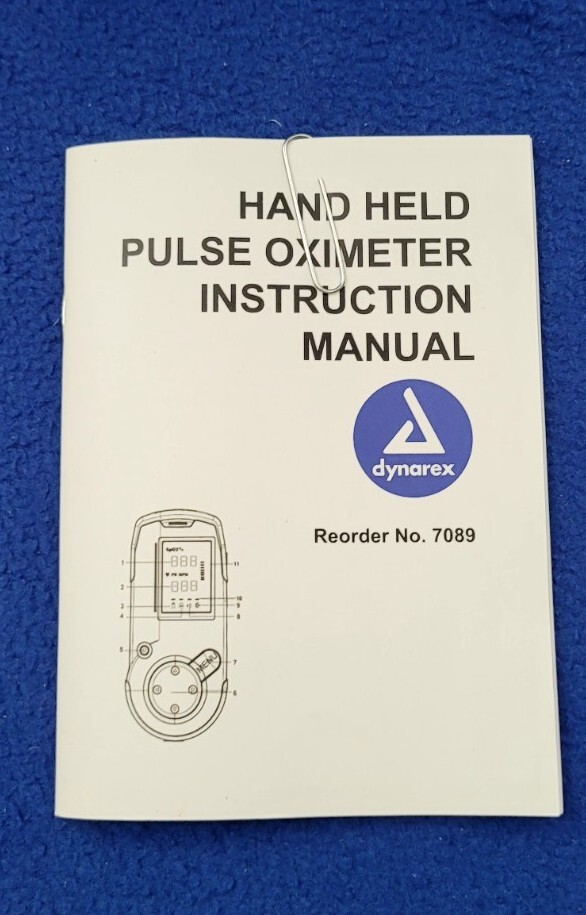 Dynarex Hand Held Pulse Oximeter Complete In Box