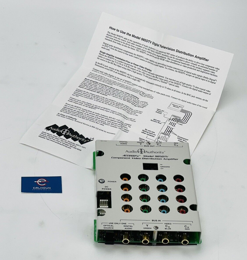 Audio Authority  985DTV Component Video Distribution Amplifier *WARRANTY*
