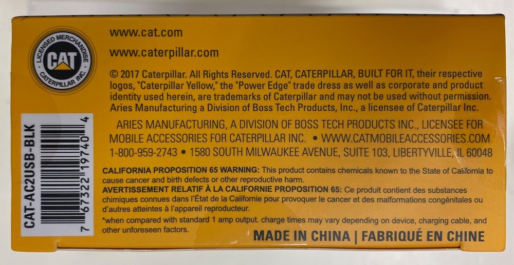 CAT Dual USB Adapter (CAT-AC2USB-BLK)