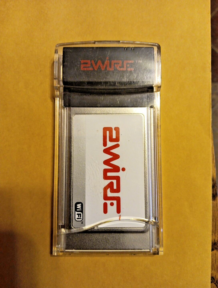 2Wire 802.11g WiFi PCMIA PC Card Wireless Network Adapter 1000-100016-002 & Case