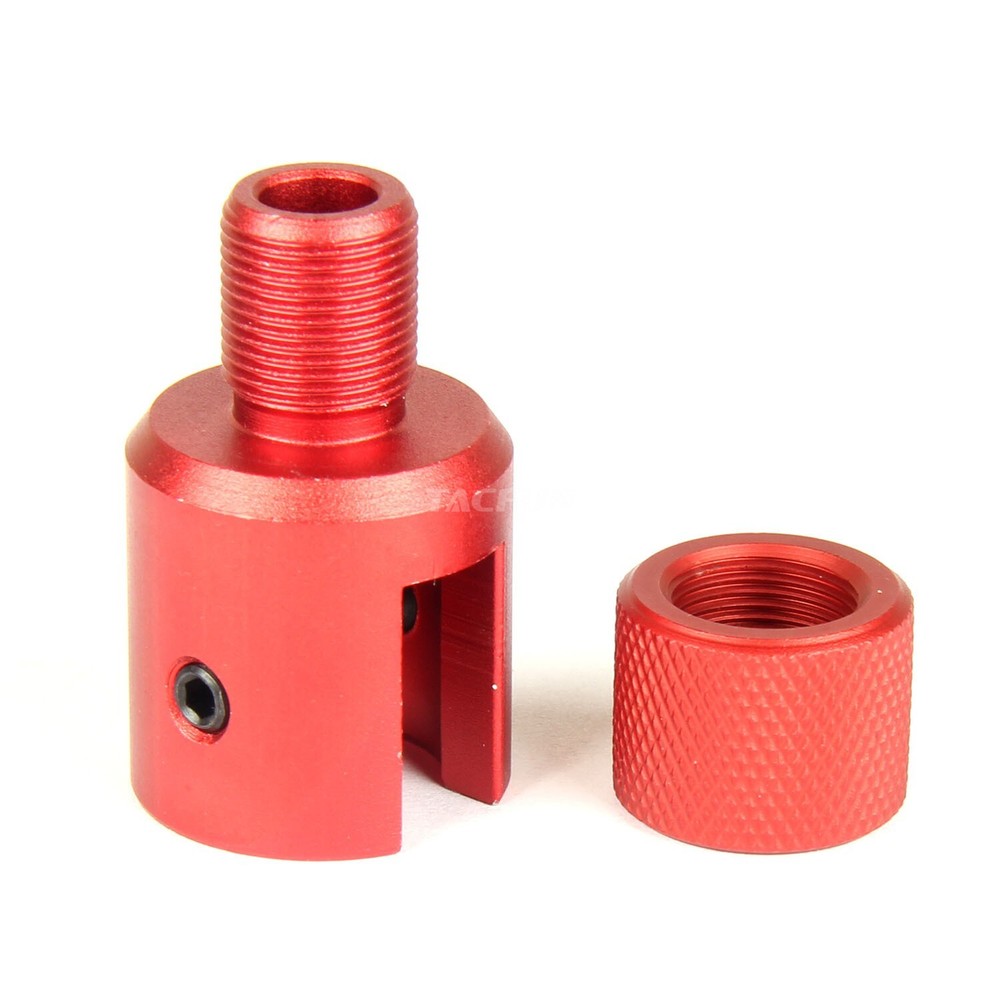 RED Ruger 1022 10/22 Adapter 1/2''x28 Thread & 7" Muzzle Brake Compensator